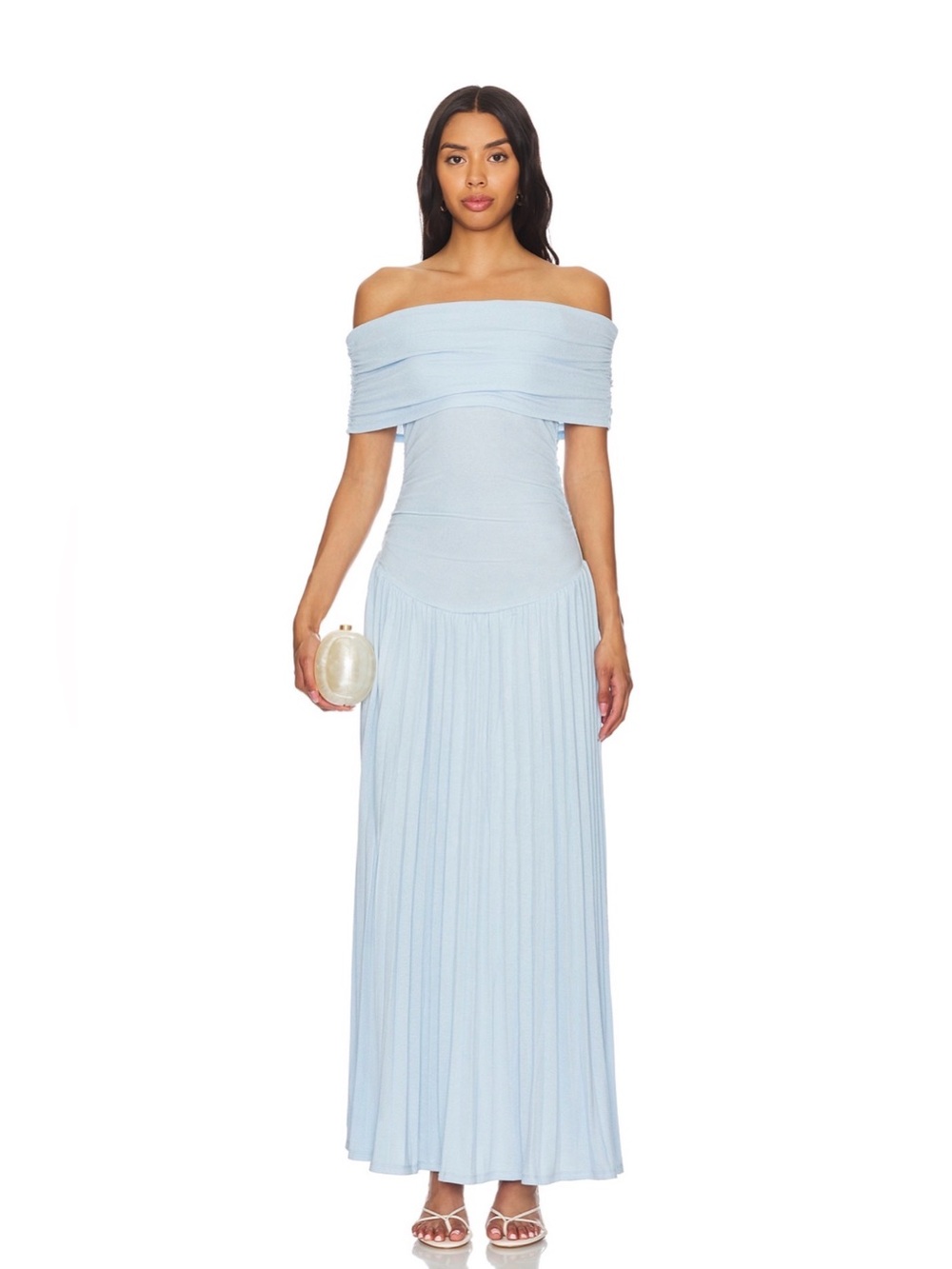 Blue Drop Waist Lioness Maxi Dress